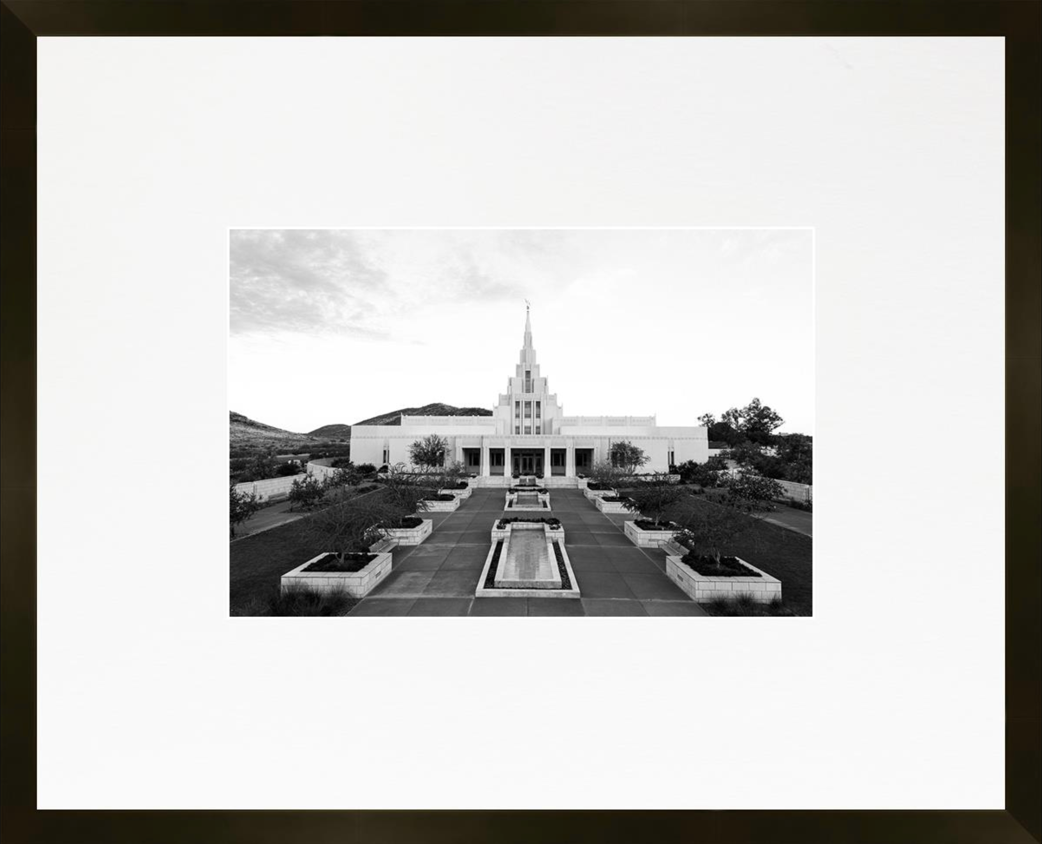 Phoenix Arizona Temple, Place of Peace (21x17 Framed Paper Print)