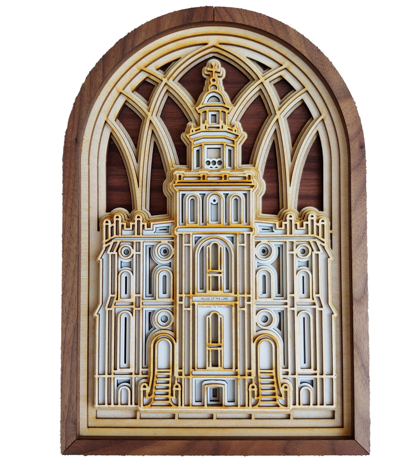 St. George Utah Temple Layered Wood Plaque