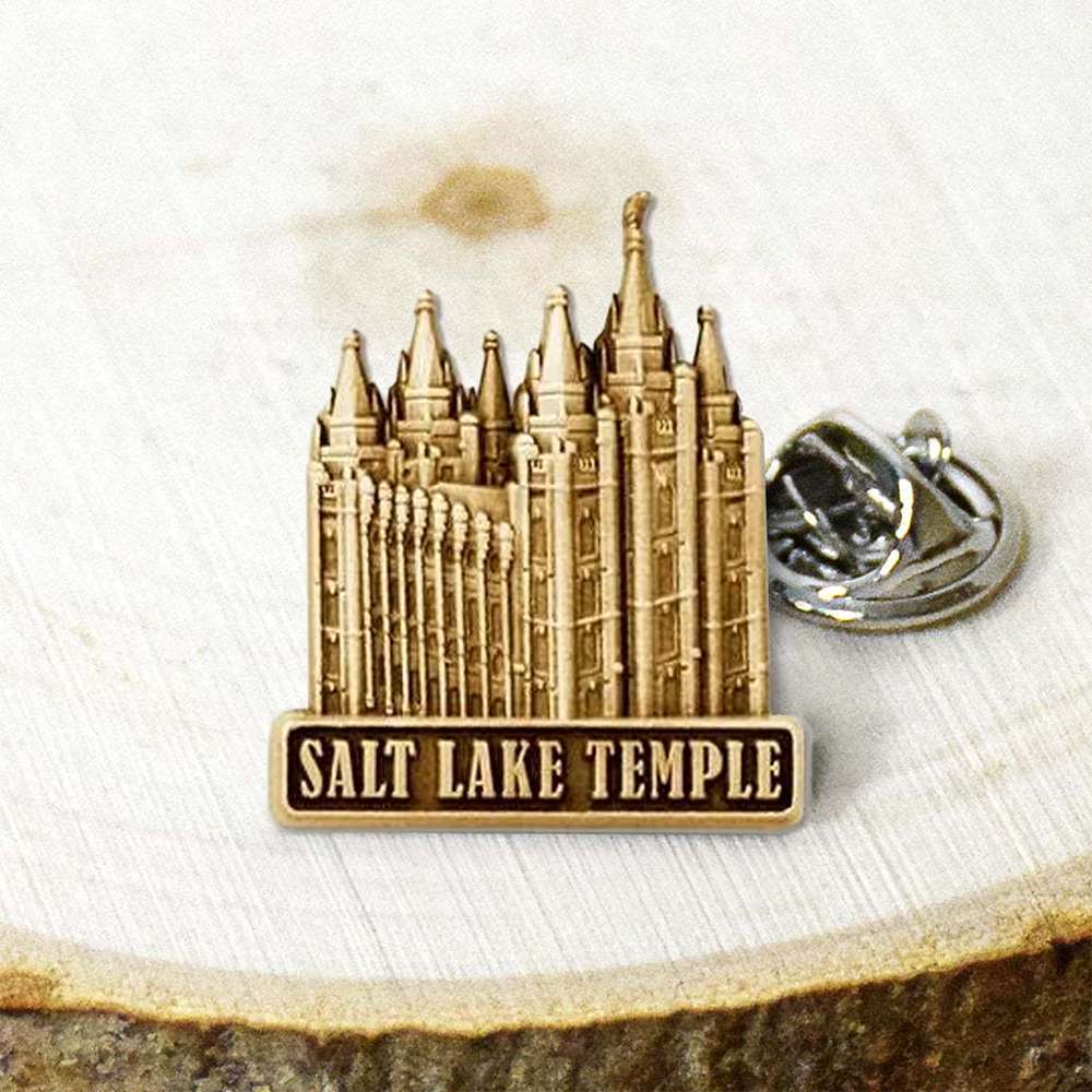 Salt Lake Temple Pin Gold, , large
