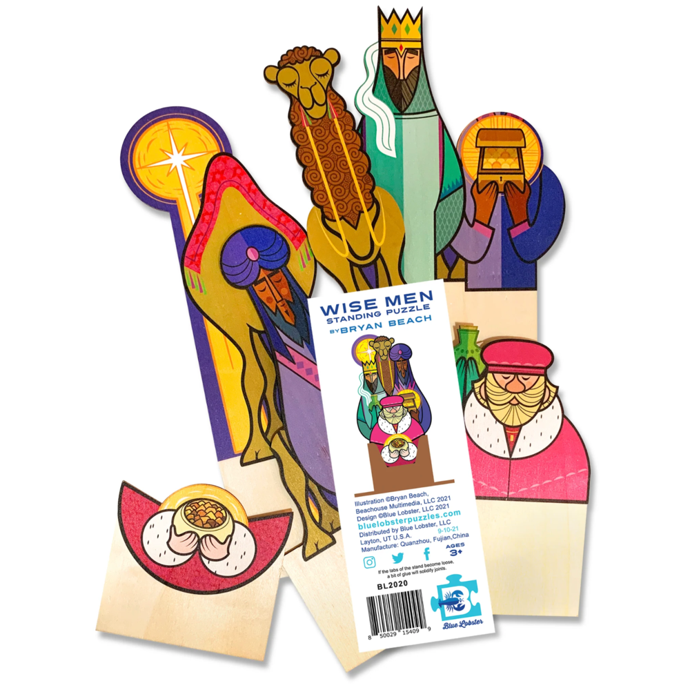 Standing Wise Men Puzzle Wood Nativity, , large