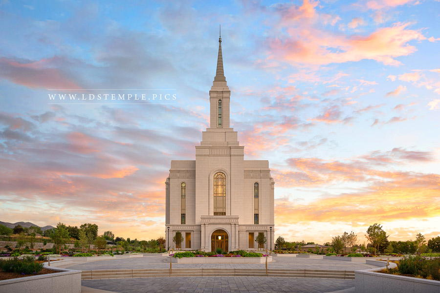 Lindon Utah Temple - Summer Peace Print 
