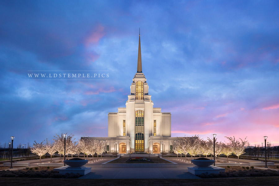 Syracuse Utah Temple - Spring Twilight Print