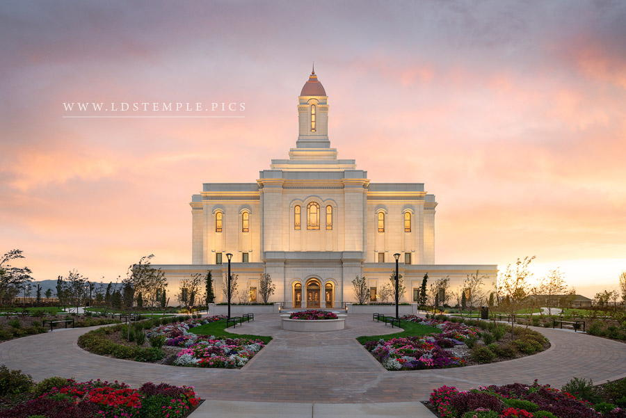 Deseret Peak Utah Temple - Summer Sunset Print