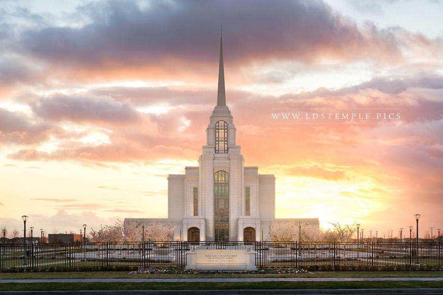 Syracuse Utah Temple - Skies of Fire Print