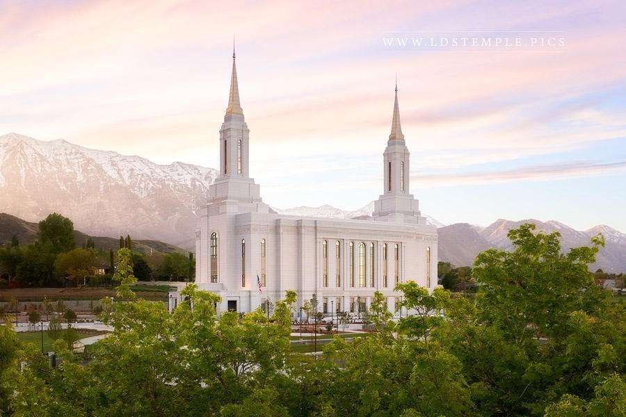 Lindon Utah Temple - First Light Print, , large image number 0
