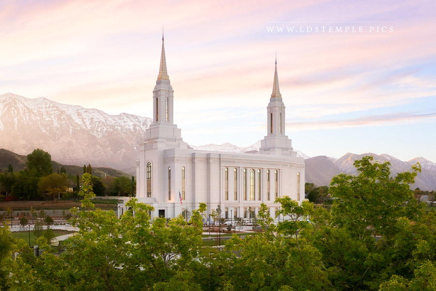 Lindon Utah Temple - First Light Print