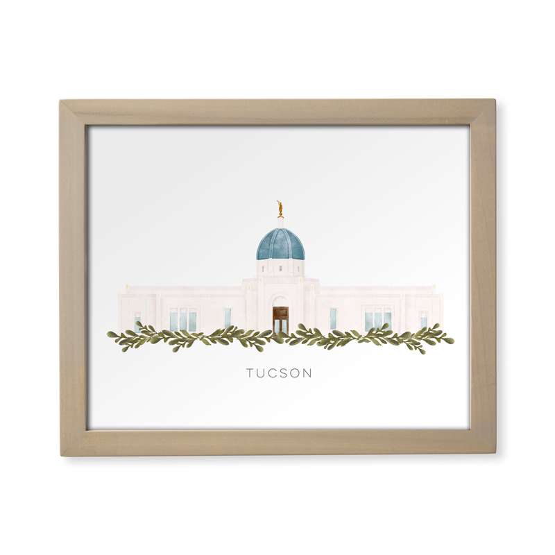 Tucson Arizona Temple (13x16 Framed Paper Print)