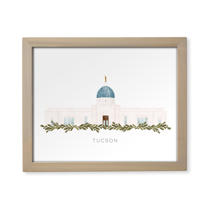 Tucson Arizona Temple (13x16 Framed Paper Print)