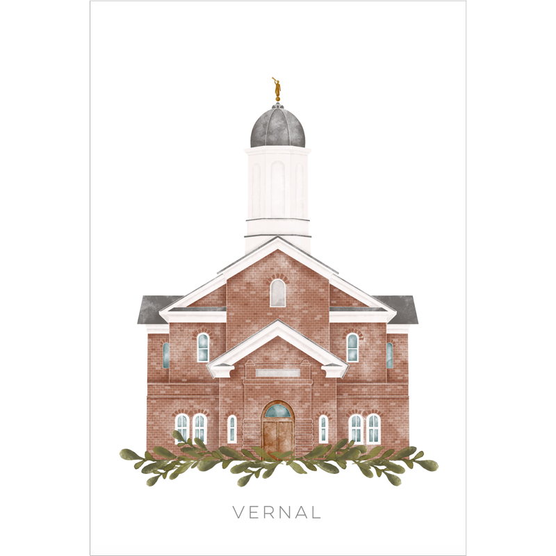 Vernal Utah Temple (13x16 Framed Paper Print)