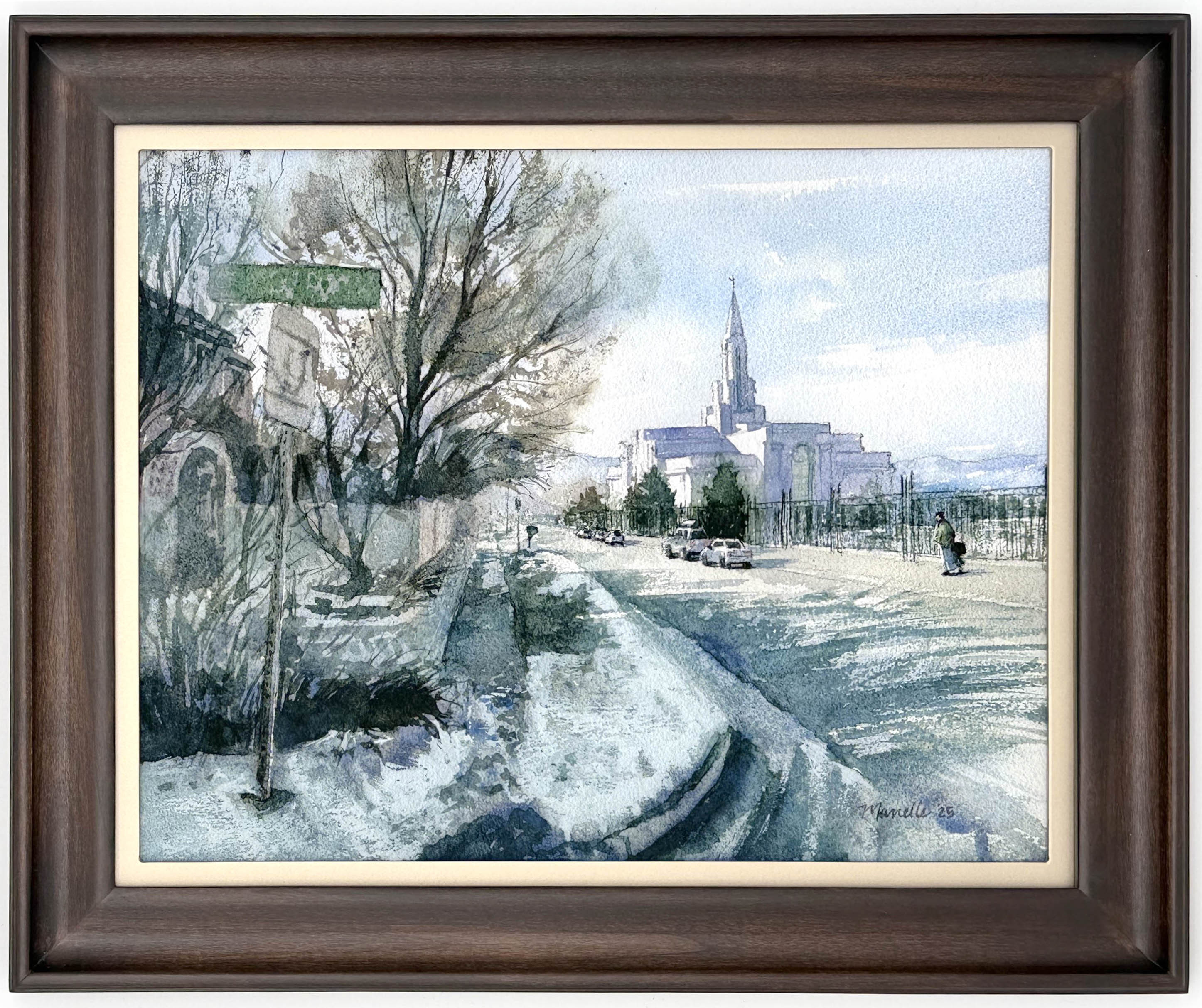 The Bountiful Temple in Late Spring (14x17 Framed Paper Print)