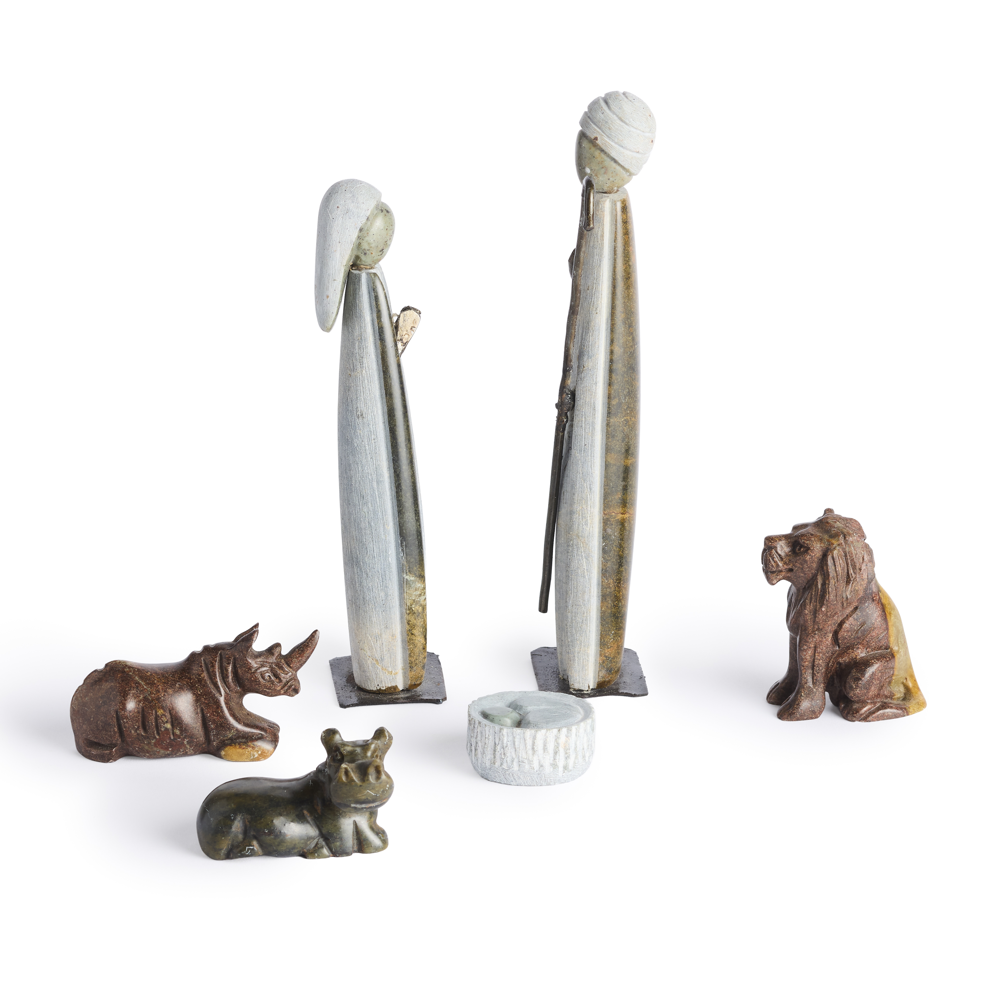 Zimbabwe Holy Family with Animals Nativity, , large