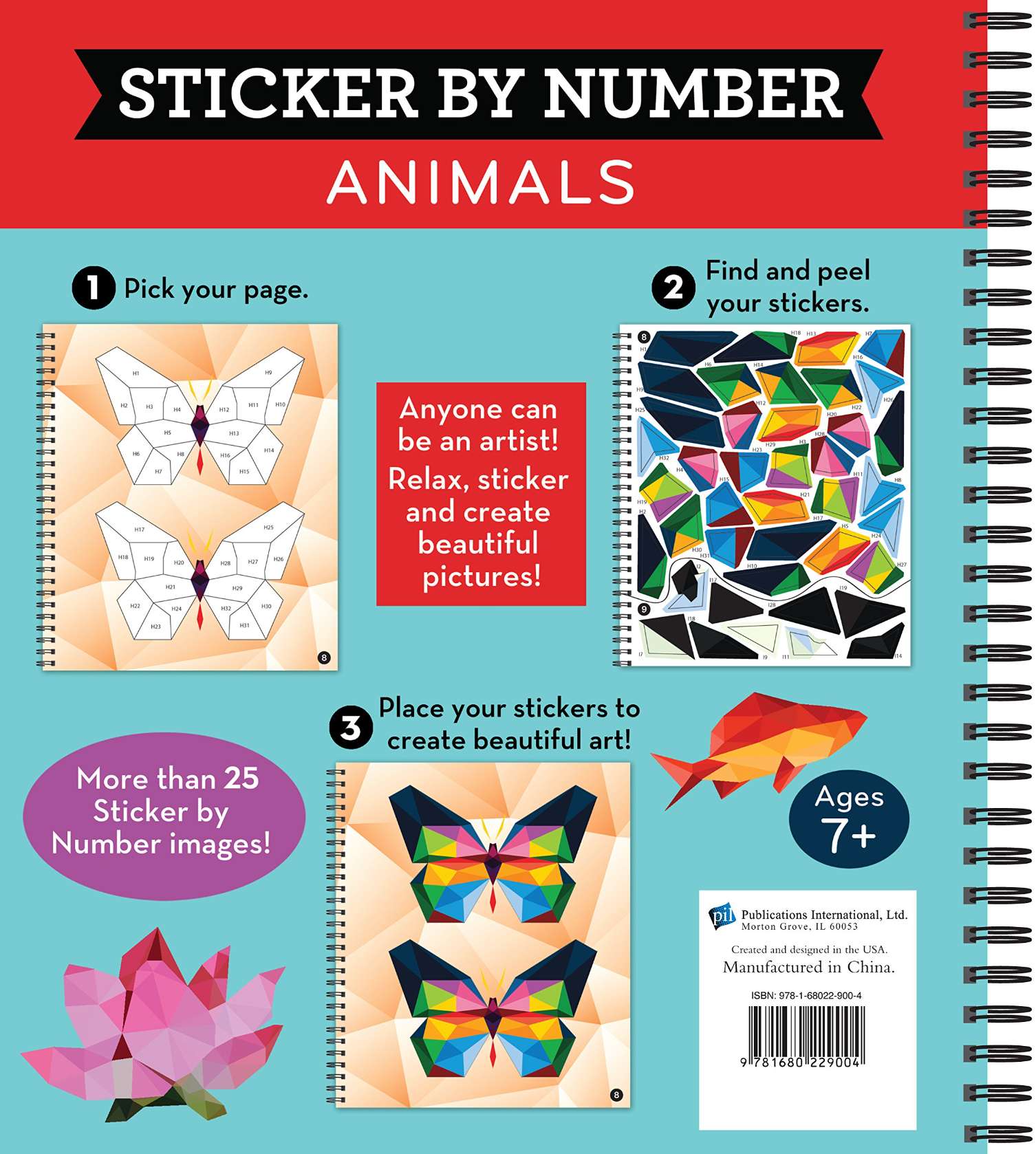 Brain Games Sticker by Number Animals, , large