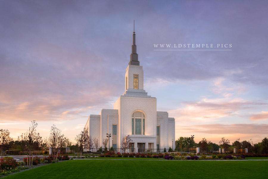Burley Idaho Temple - Summer Sunset Paper Print