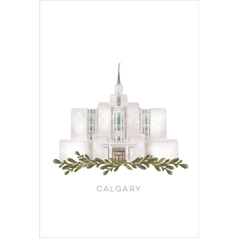 Calgary Canada Temple (11x13 Framed Art)