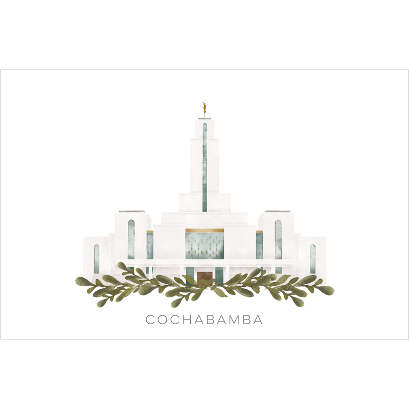 Cochabamba Bolivia Temple (11x13 Framed Art)