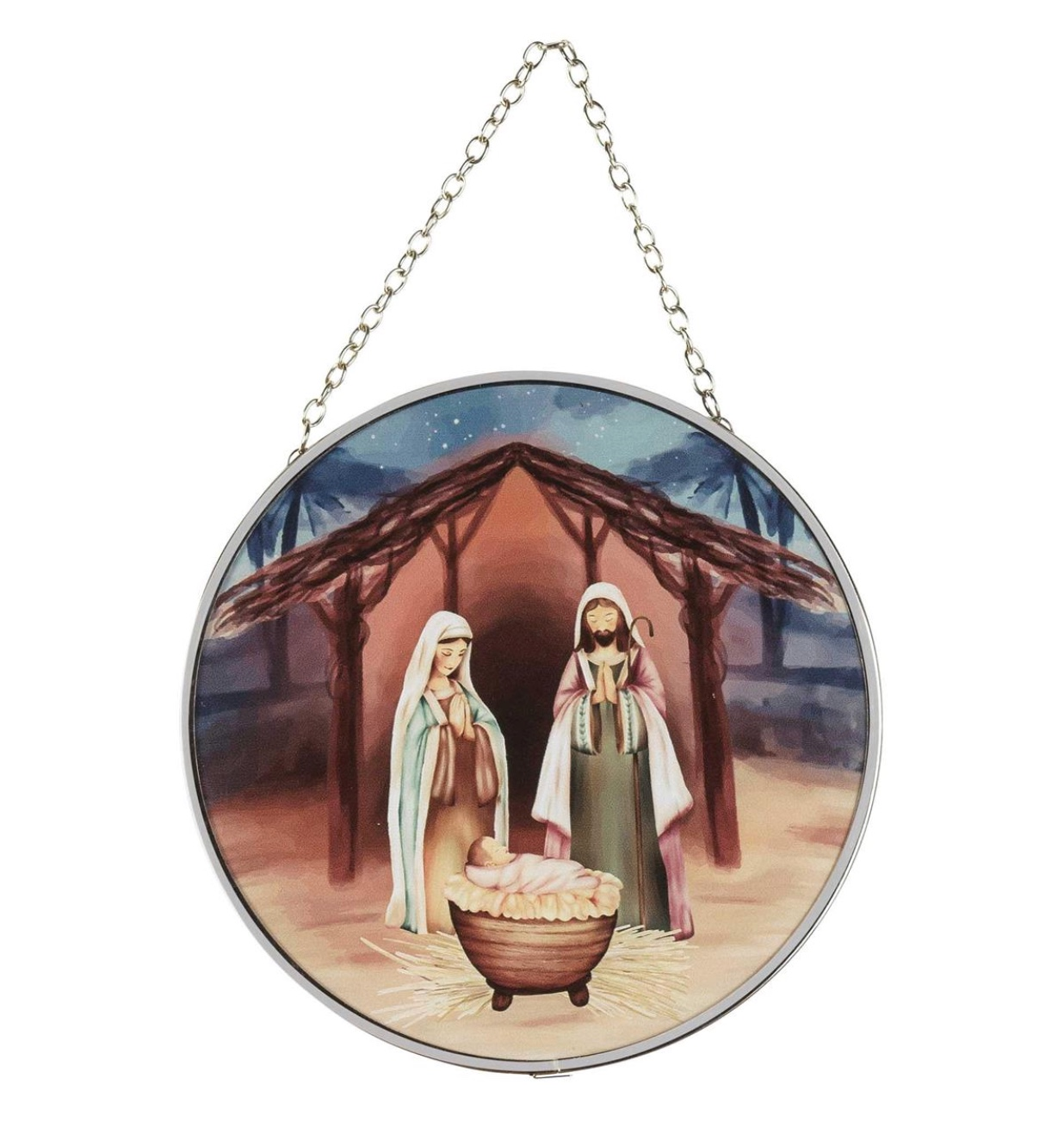 Holy Family in Creche Suncatcher