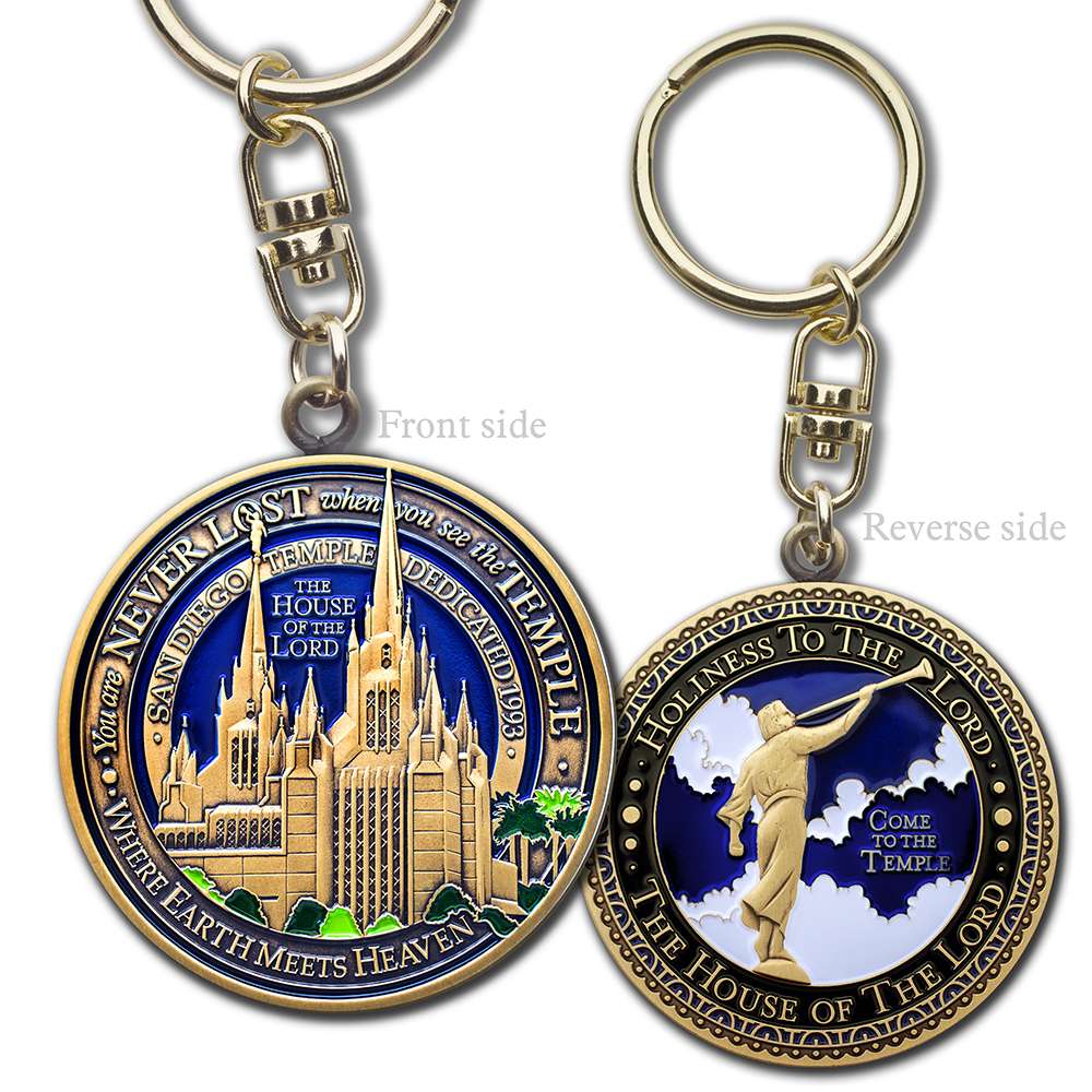 San Diego California Temple Keychain, , large image number 2