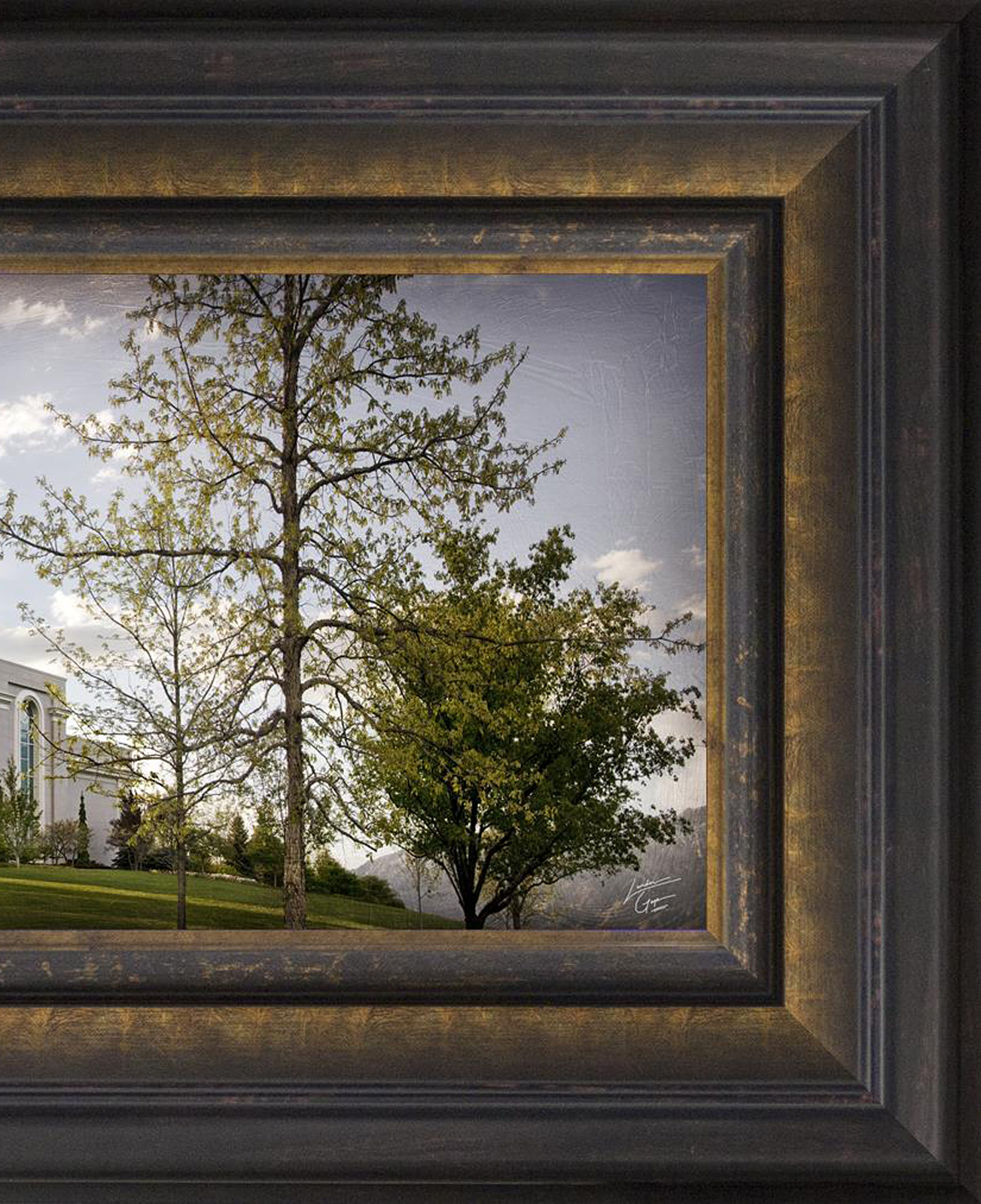 Mt. Timpanogos Temple, the Day Dawn is Breaking (19x48 Canvas Framed Art), , large image number 4