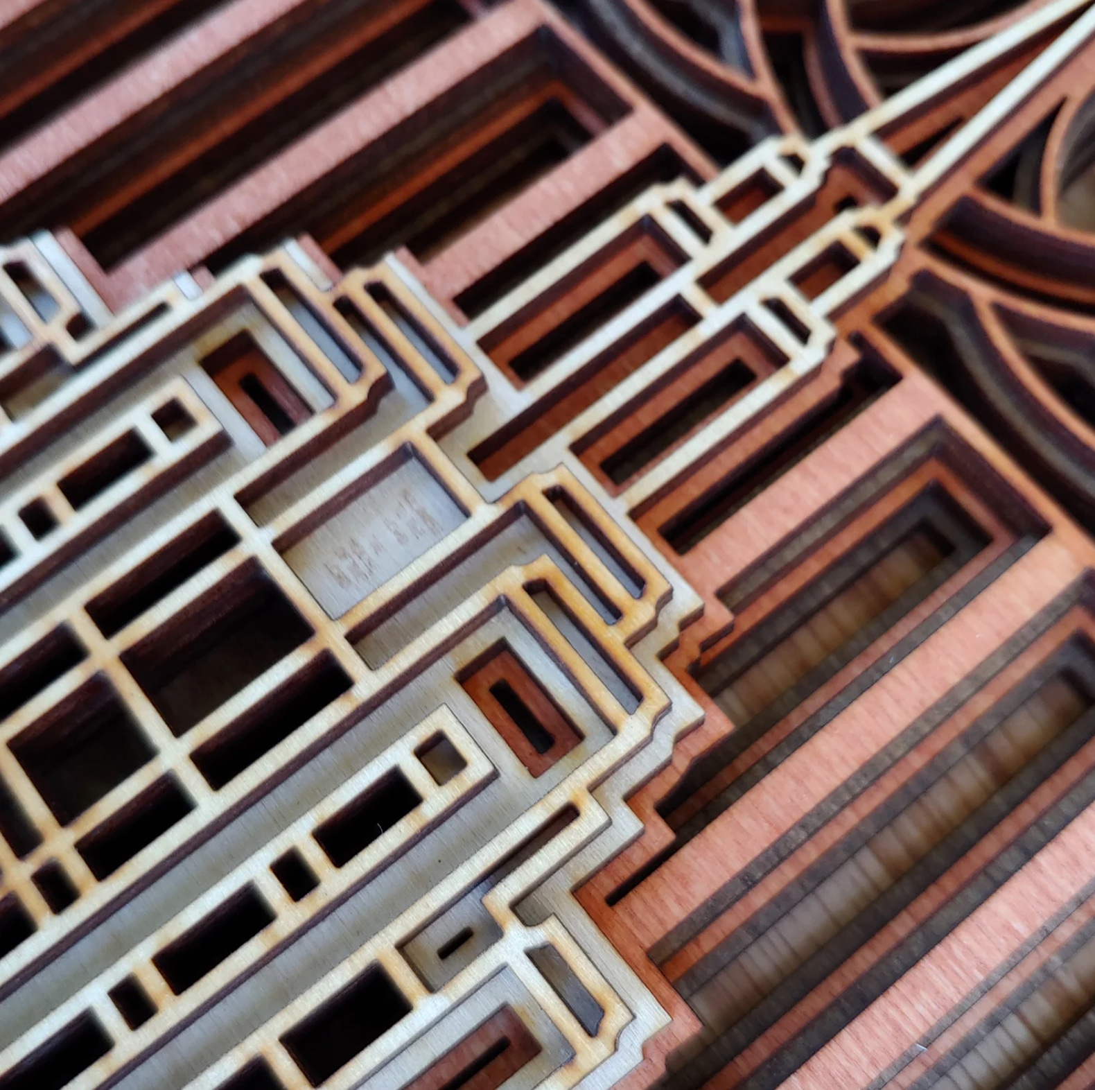 Oquirrh Mountain Utah Temple Layered Wood Plaque, , large image number 2