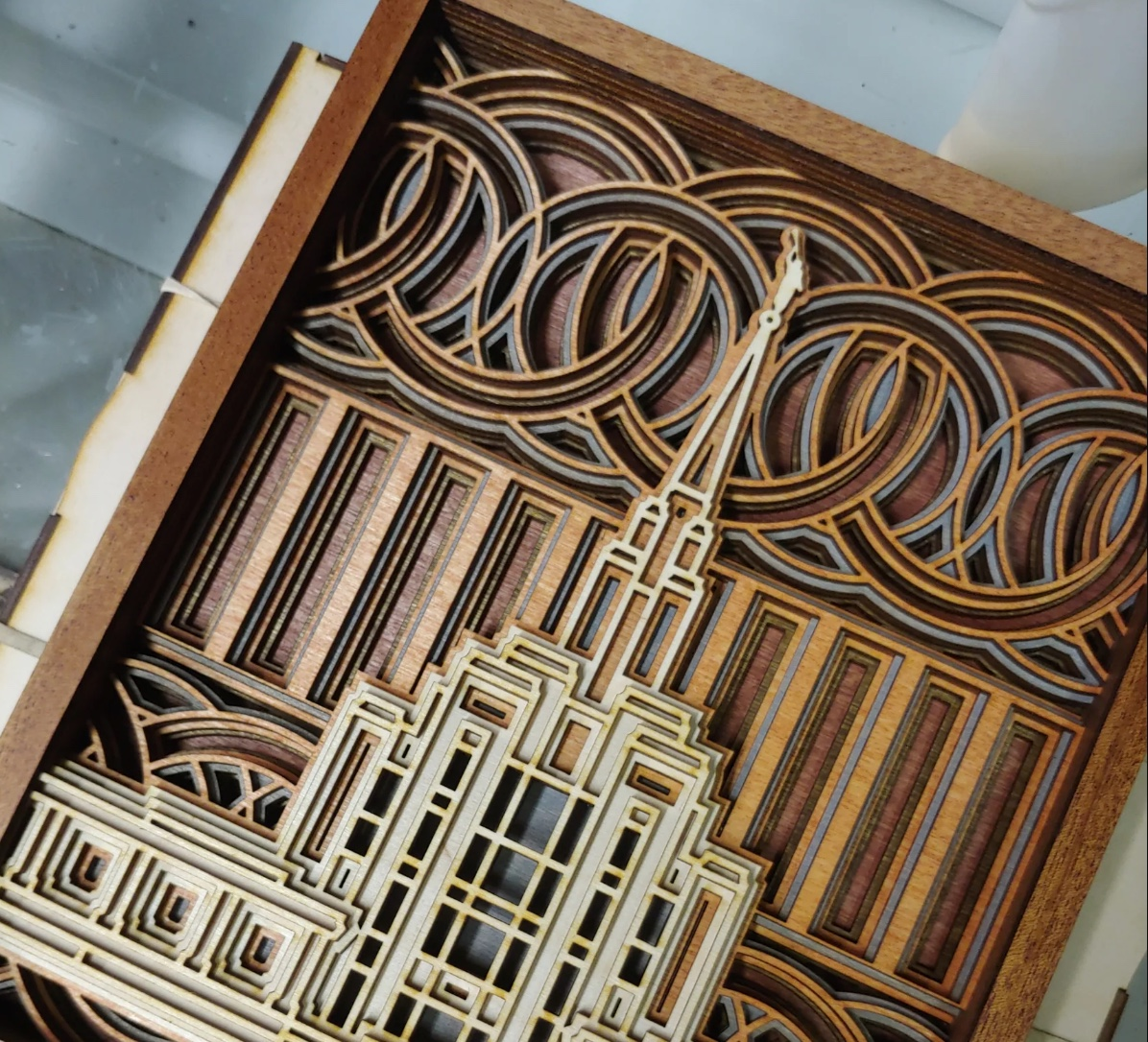 Oquirrh Mountain Utah Temple Layered Wood Plaque, , large image number 3