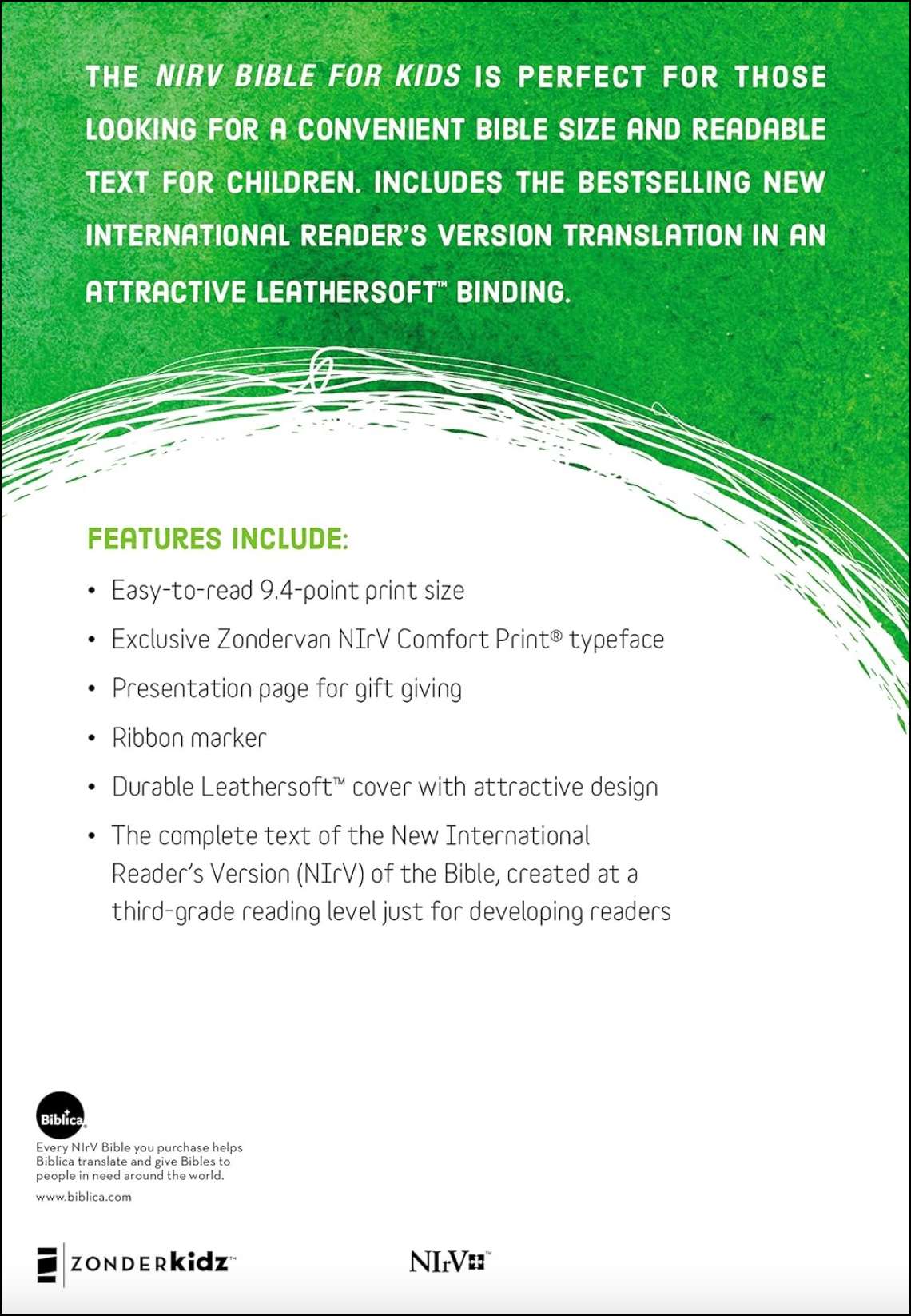 NIrV, Bible for Kids, Leathersoft, Large Print, Blue, , large image number 6