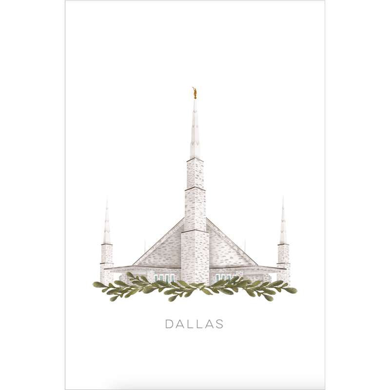 Dallas Texas Temple (11x13 Framed Art), , large image number 0