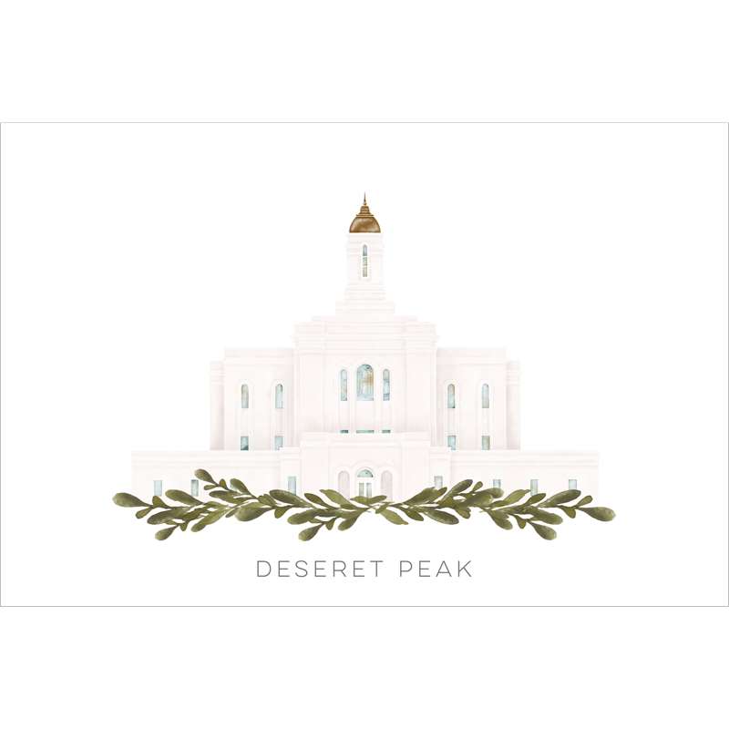Deseret Peak Utah Temple (11x13 Framed Art)