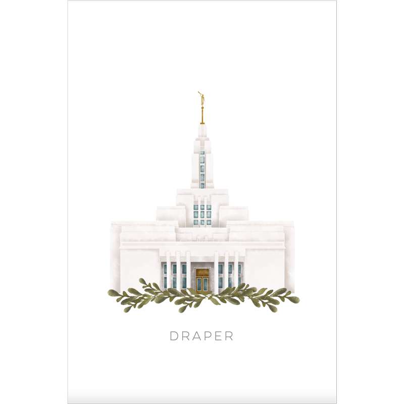 Draper Utah Temple (11x13 Framed Art)