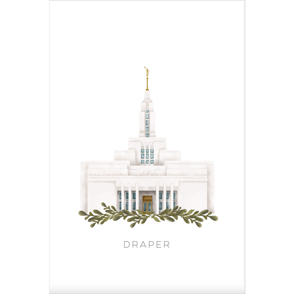 Draper Utah Temple (11x13 Framed Art), , large image number 0