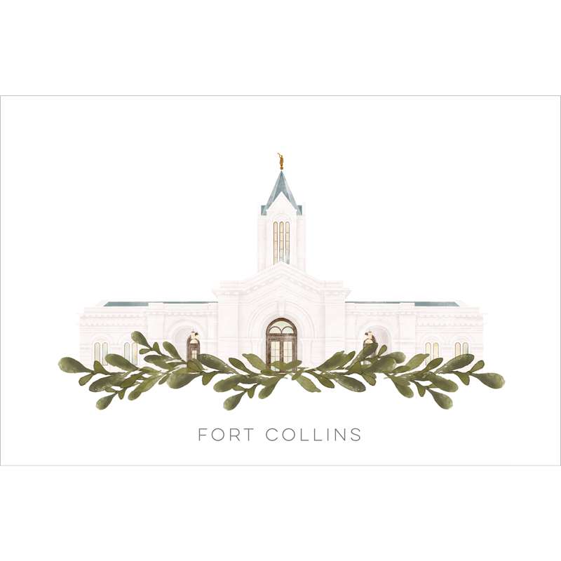 Fort Collins Temple (11x13 Framed Art), , large image number 0