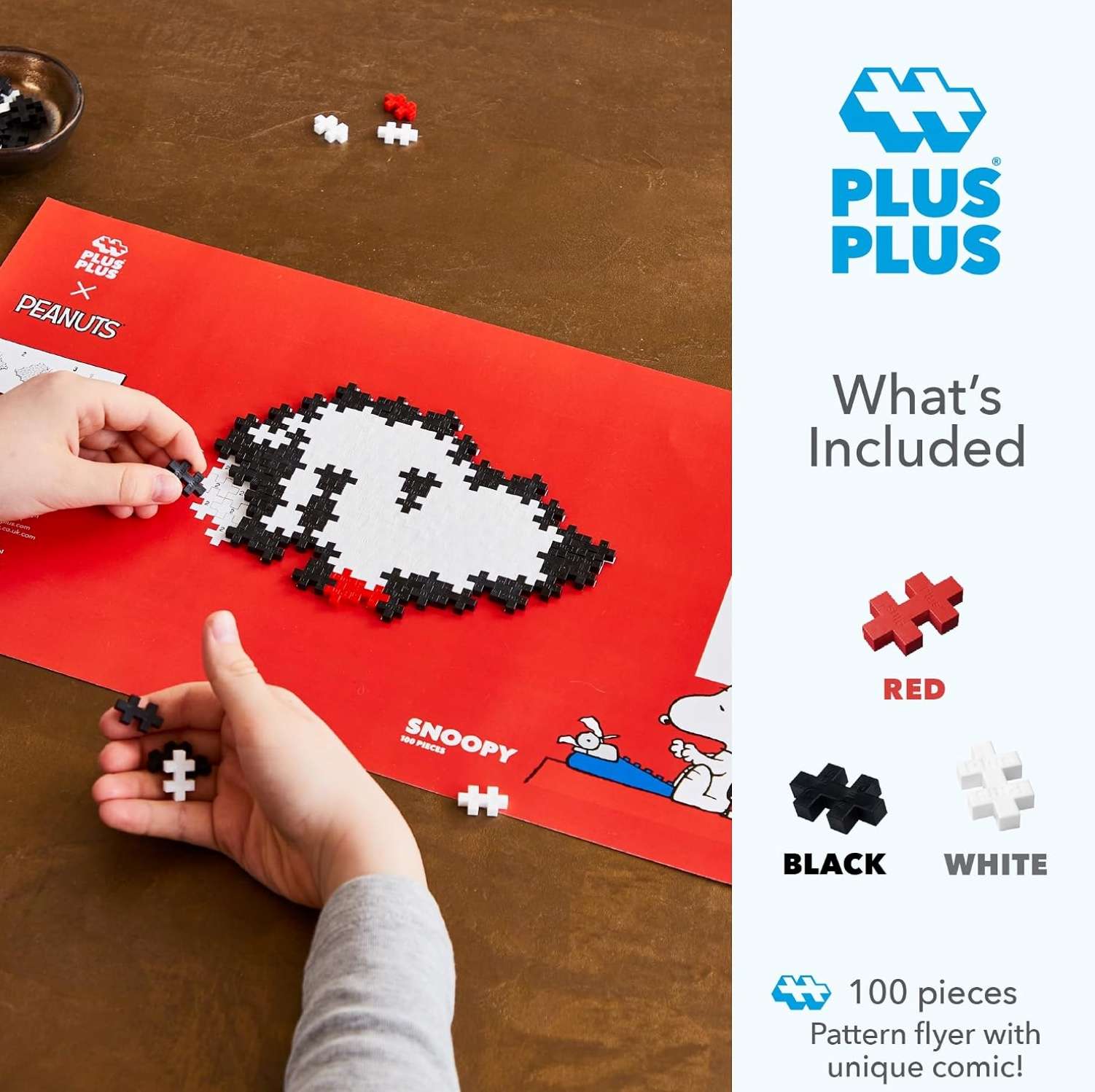 Plus Plus Snoopy 100 Piece Puzzle by Number, , large image number 1