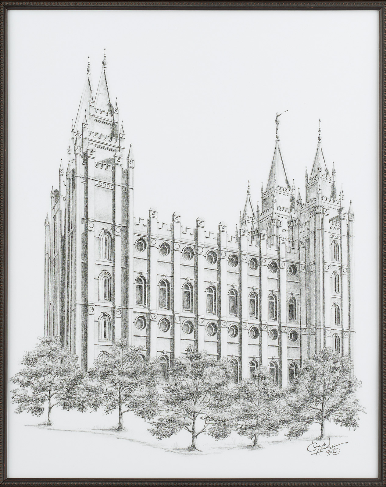 Salt Lake Temple (25x28 Framed Art), , large image number 1
