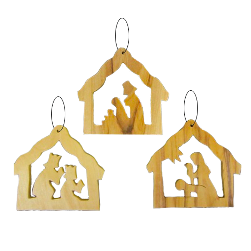 Stable Nativity Ornament Set