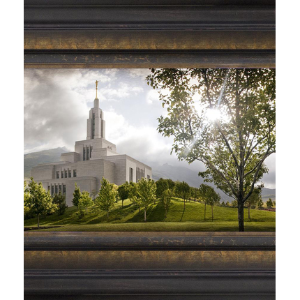 Draper Temple, the Day Dawn is Breaking (19x48 Canvas Framed Art), , large image number 3