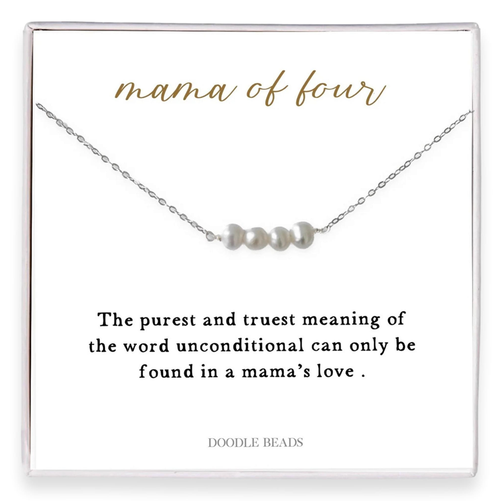Mama of Four Pearl Necklace,  Mama of Four Pearl Necklace