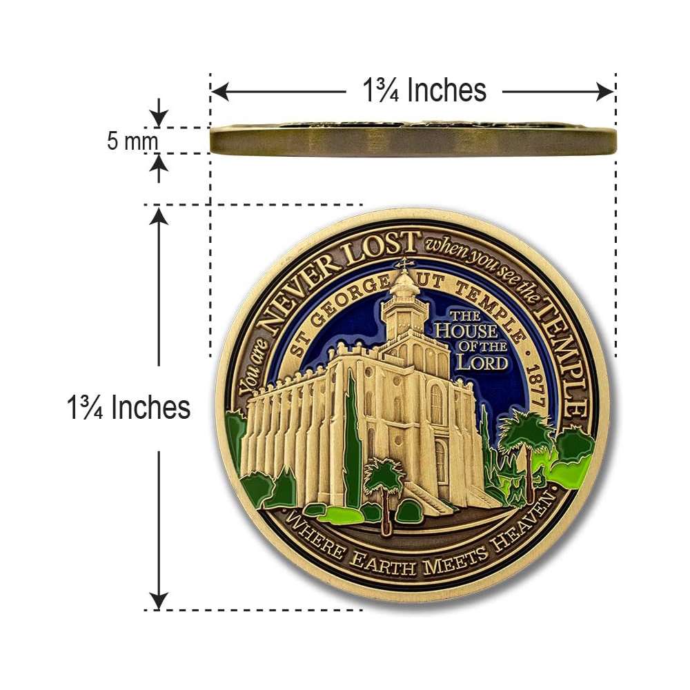 St. George Utah Temple Medallion Coin, , large