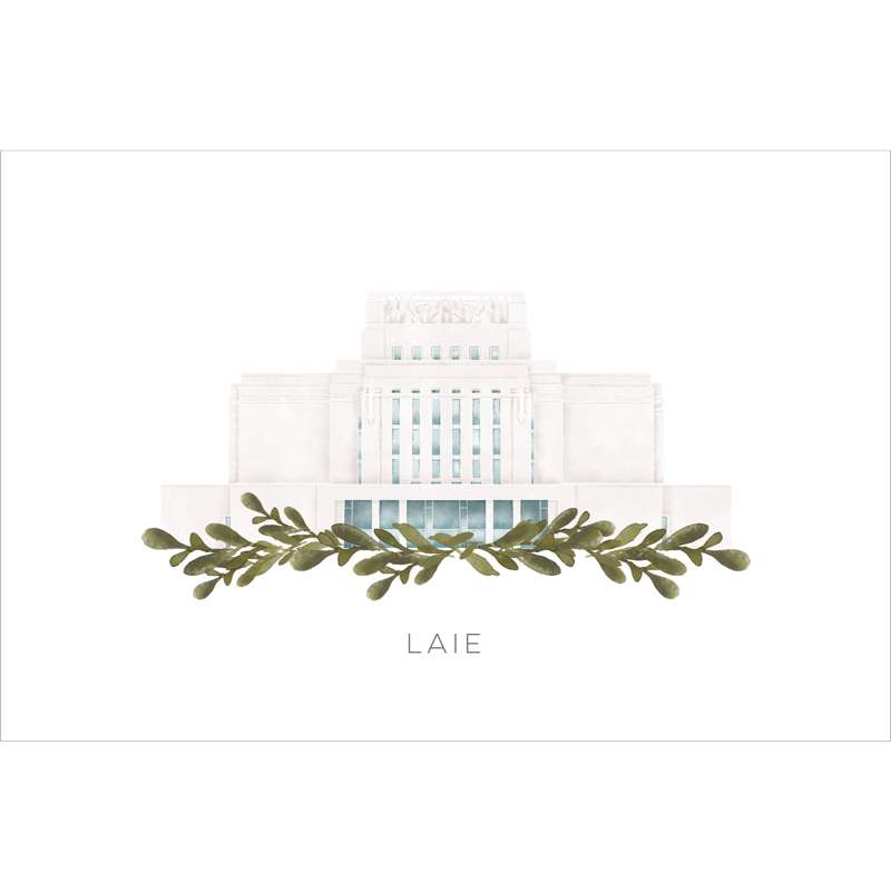 Laie Hawaii Temple (11x13 Framed Art)