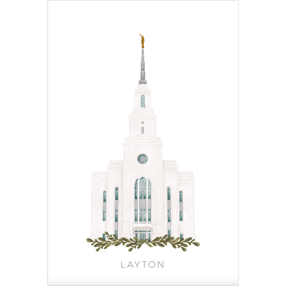 Layton Utah Temple (11x13 Framed Art),  Layton Utah Temple (11x13 Framed Art)