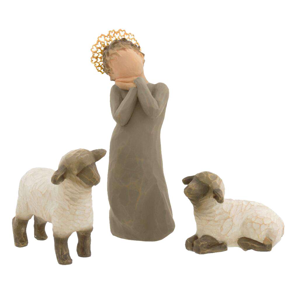 Willow Tree Little Shepherdess Resin Nativity Figurines