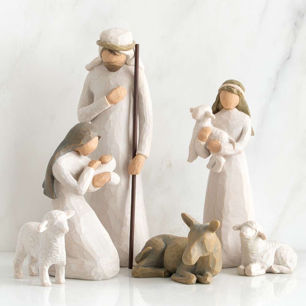 Willow Tree Holy Family Resin Nativity Figurines, , large