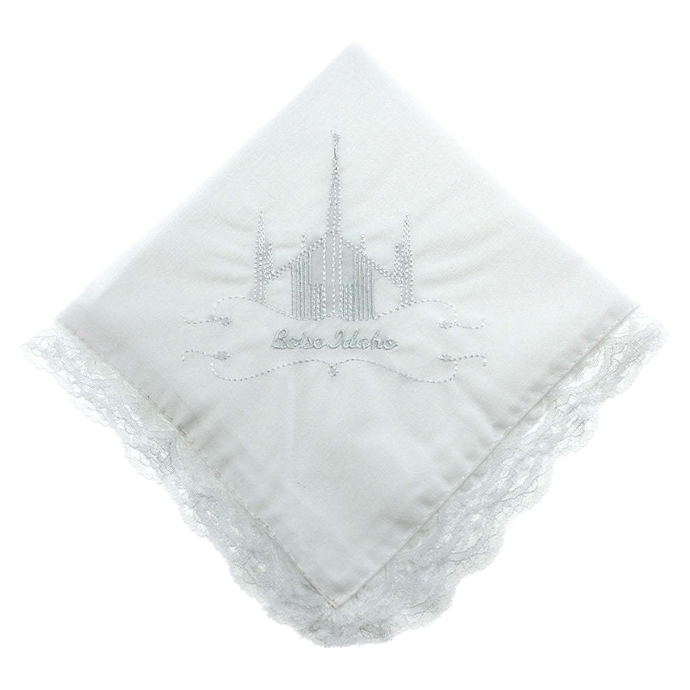 Boise Temple Handkerchief - Lace