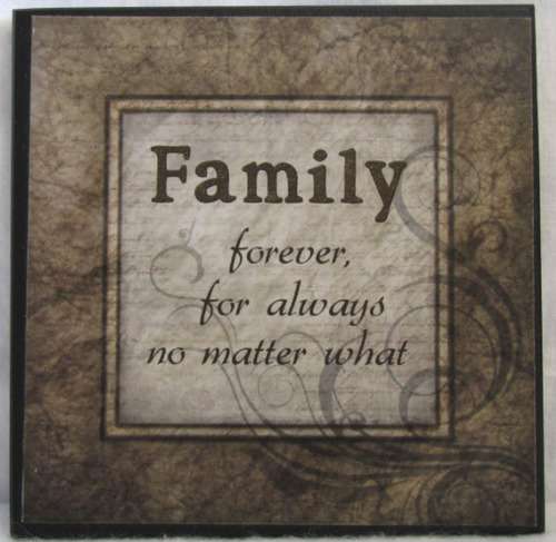 Family Forever for Always (5x5 Wall Decor)