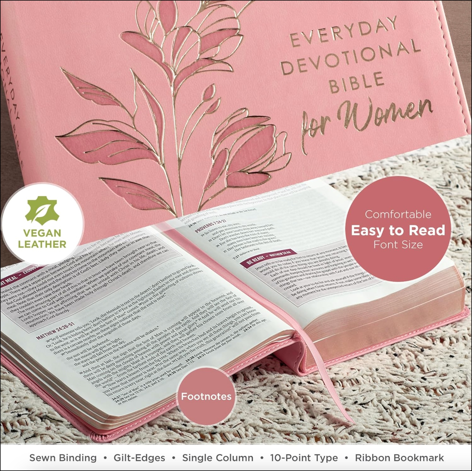 NLT Everyday Devotional Bible for Women, , large