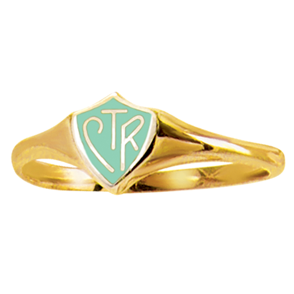 Gold w/Mint CTR Ring,  Gold w/Mint CTR Ring