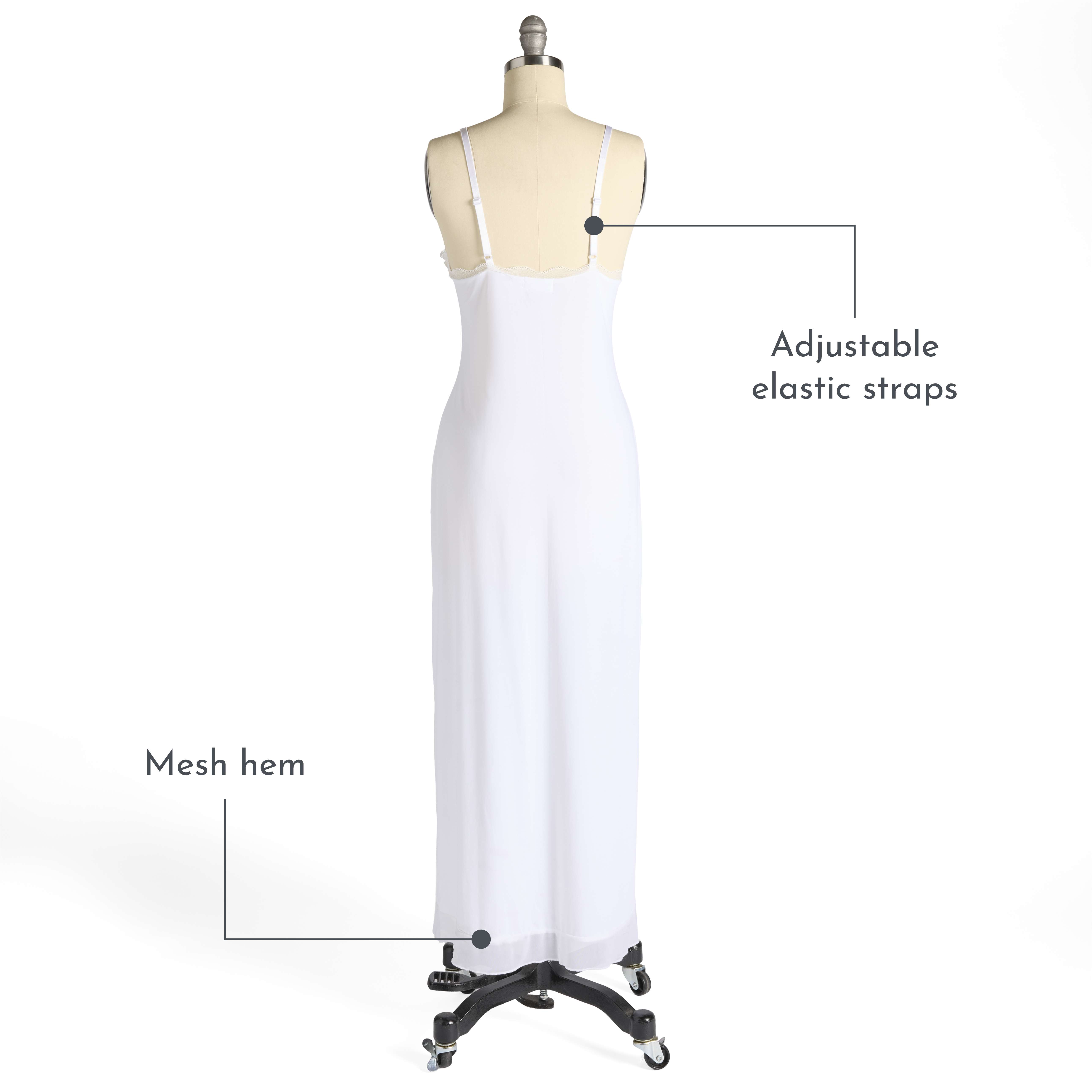 Lace Trim Temple Dress Full Slip , , large image number 3