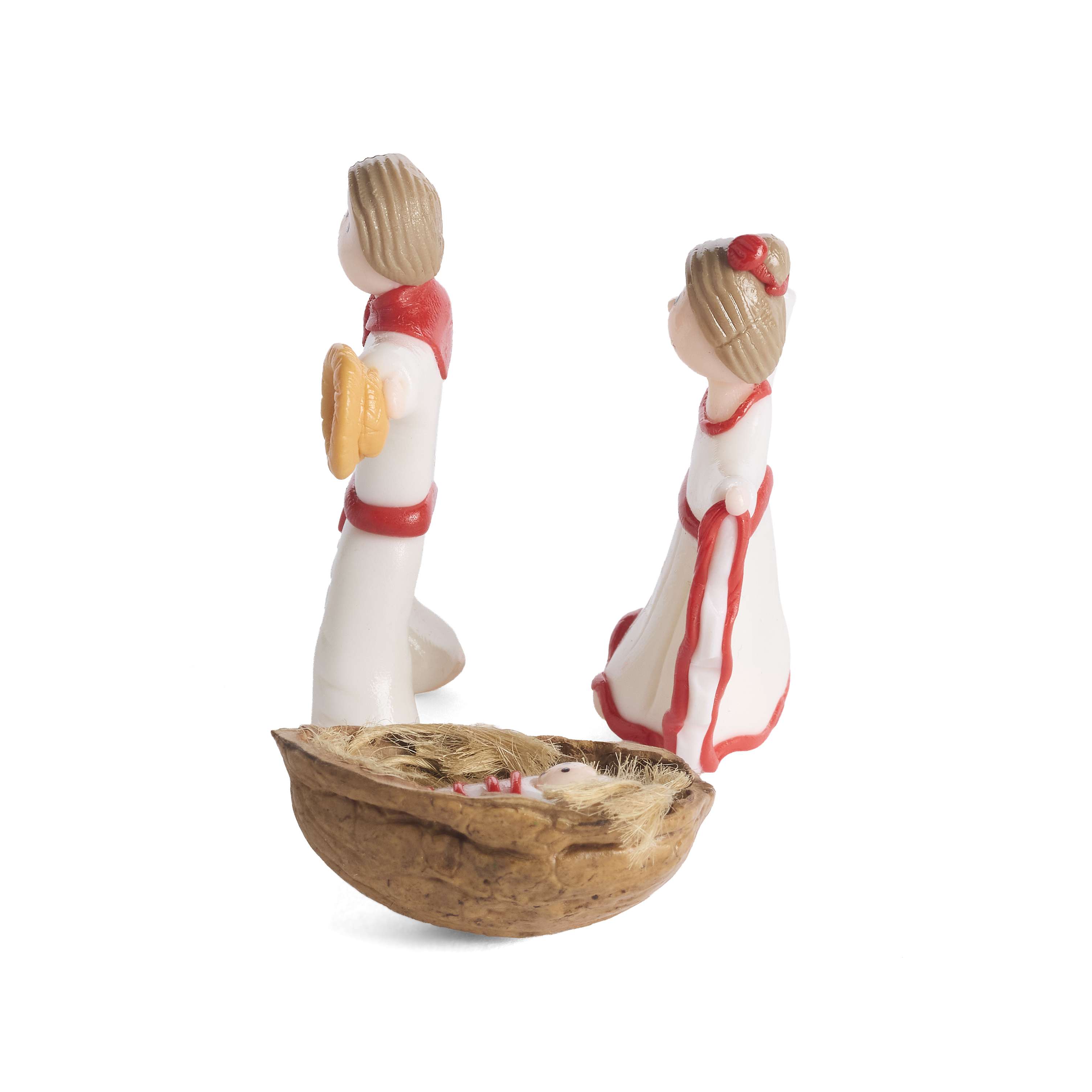Ecuador Holy Family Red and White Nativity, , large