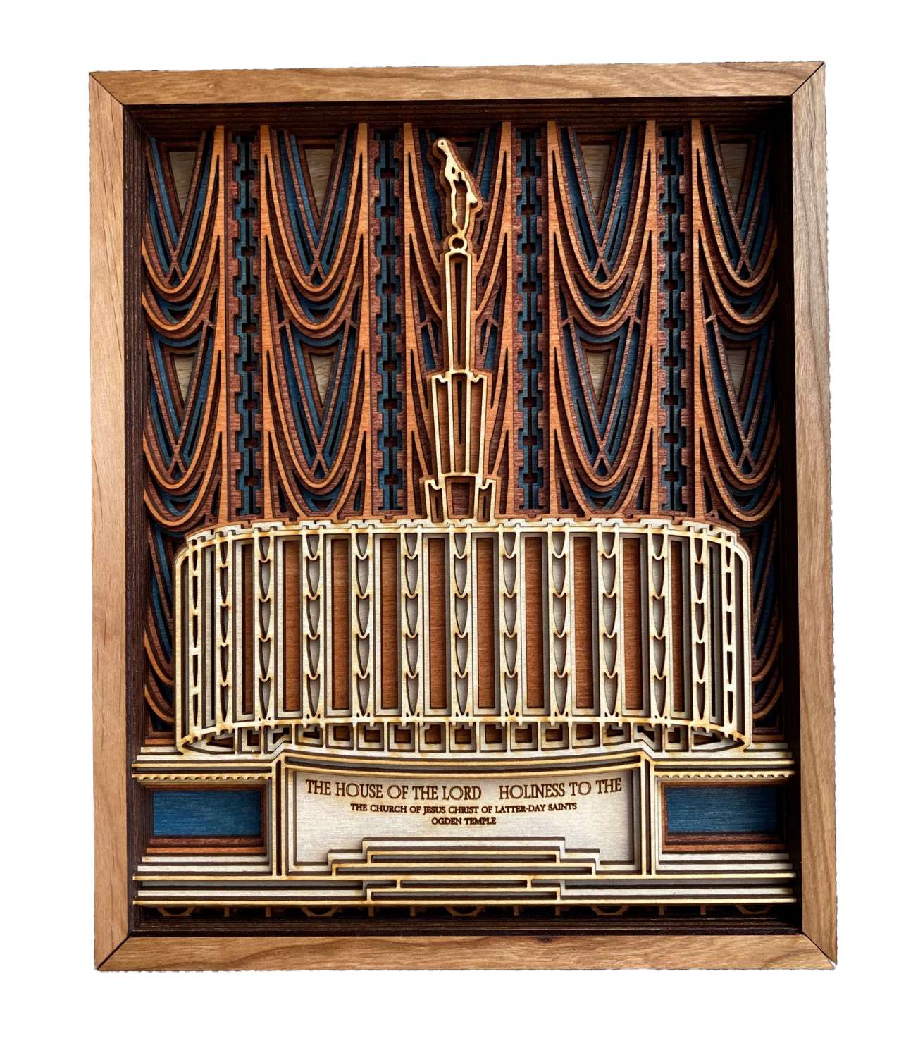 Ogden Utah Temple (OLD) Layered Wood Plaque