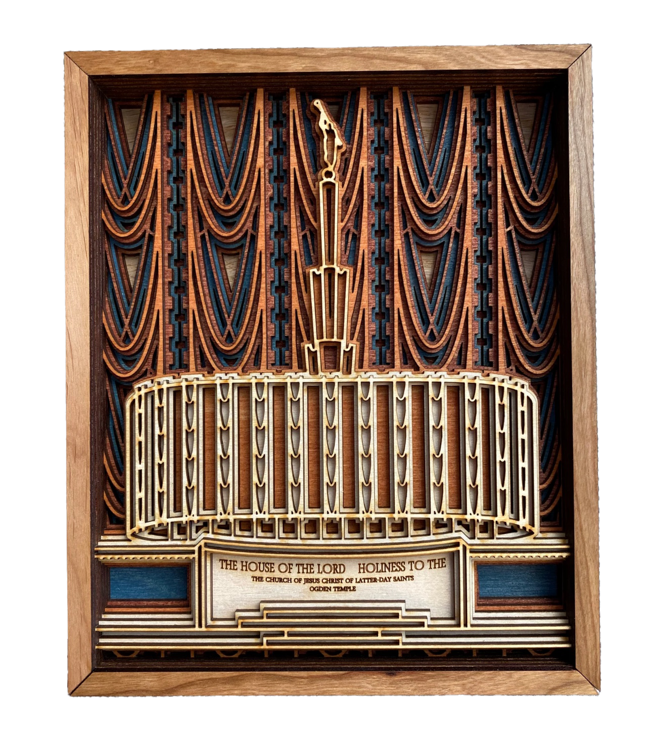 Ogden Utah Temple (OLD) Layered Wood Plaque