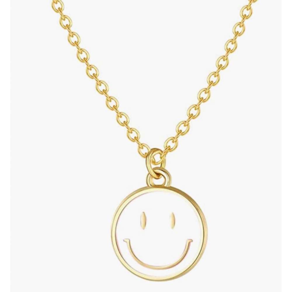 Baptism Smiley Face Necklace, , large image number 1