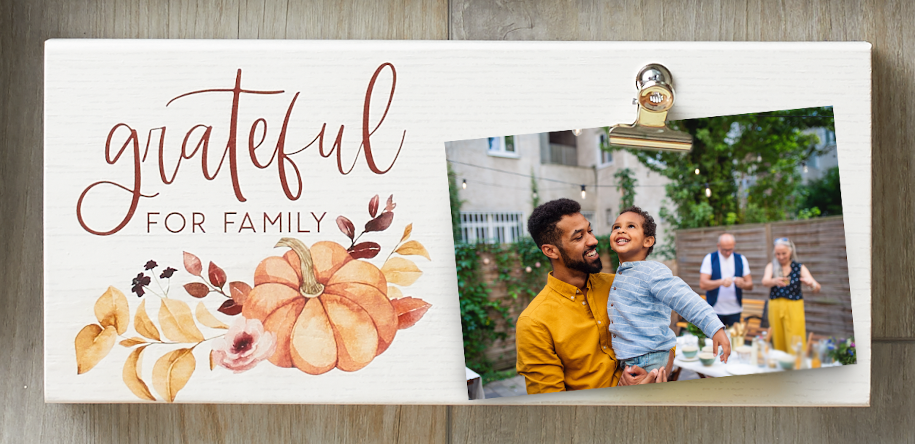 Grateful for Family (12x5 Clip Frame), , large image number 0